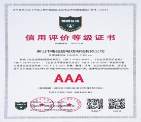 信用評價等級證書